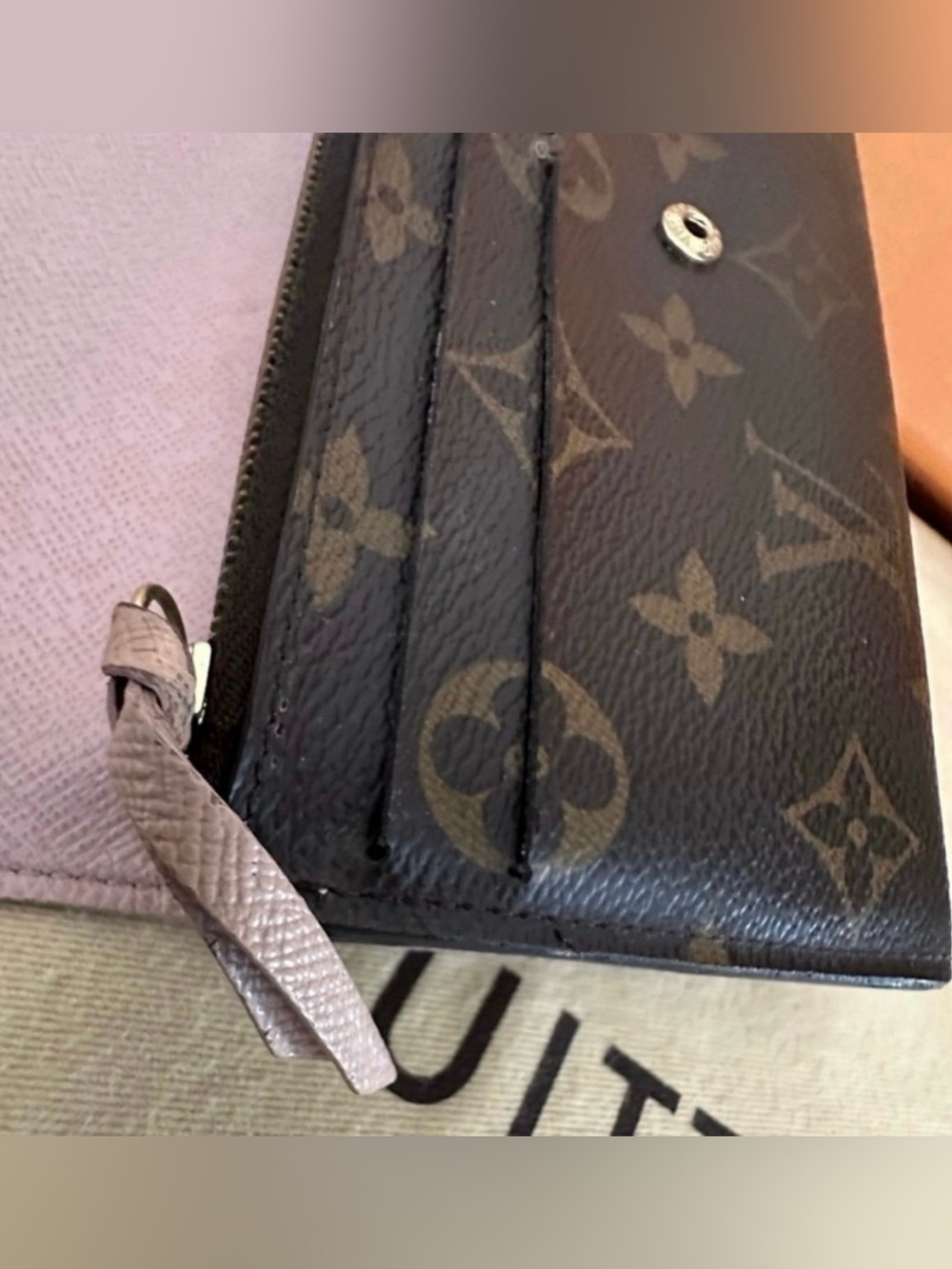 Louis Vuitton Monogram Canvas Emilie Bifold Wallet - Rose Ballerine Interior - Picture 6 of 13